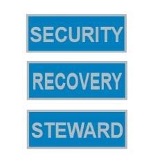 Hi-Viz Reflective Back Badges | Blue